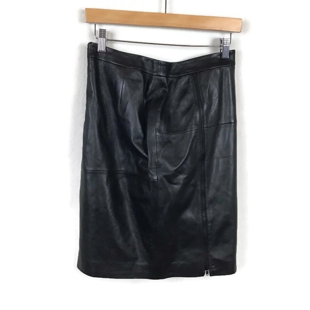 NEW NWT Halogen Leather Skirt Pencil Straight Zip